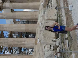 Emily at the Parthenon