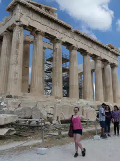 Madeline at the Parthenon