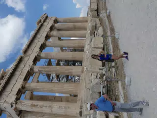 Emily at the Parthenon