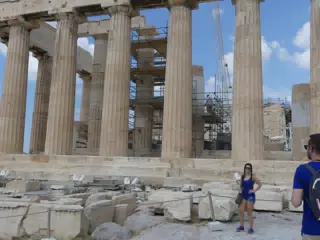 Girl at the Parthenon
