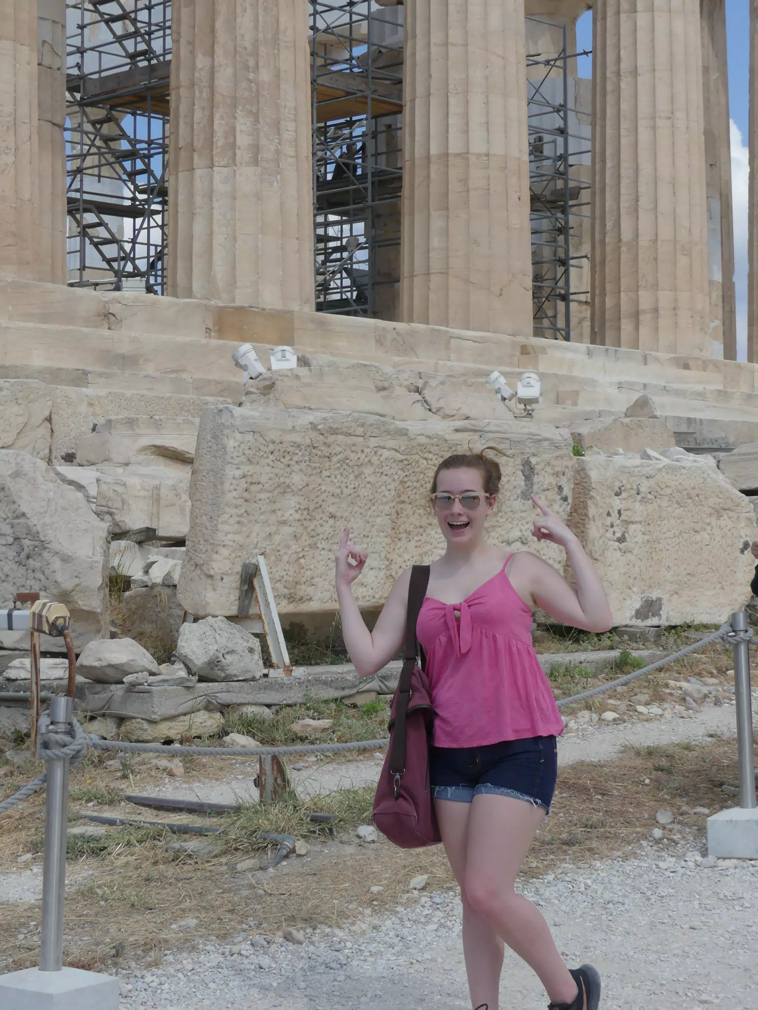 Madeline at the Parthenon