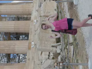 Madeline at the Parthenon