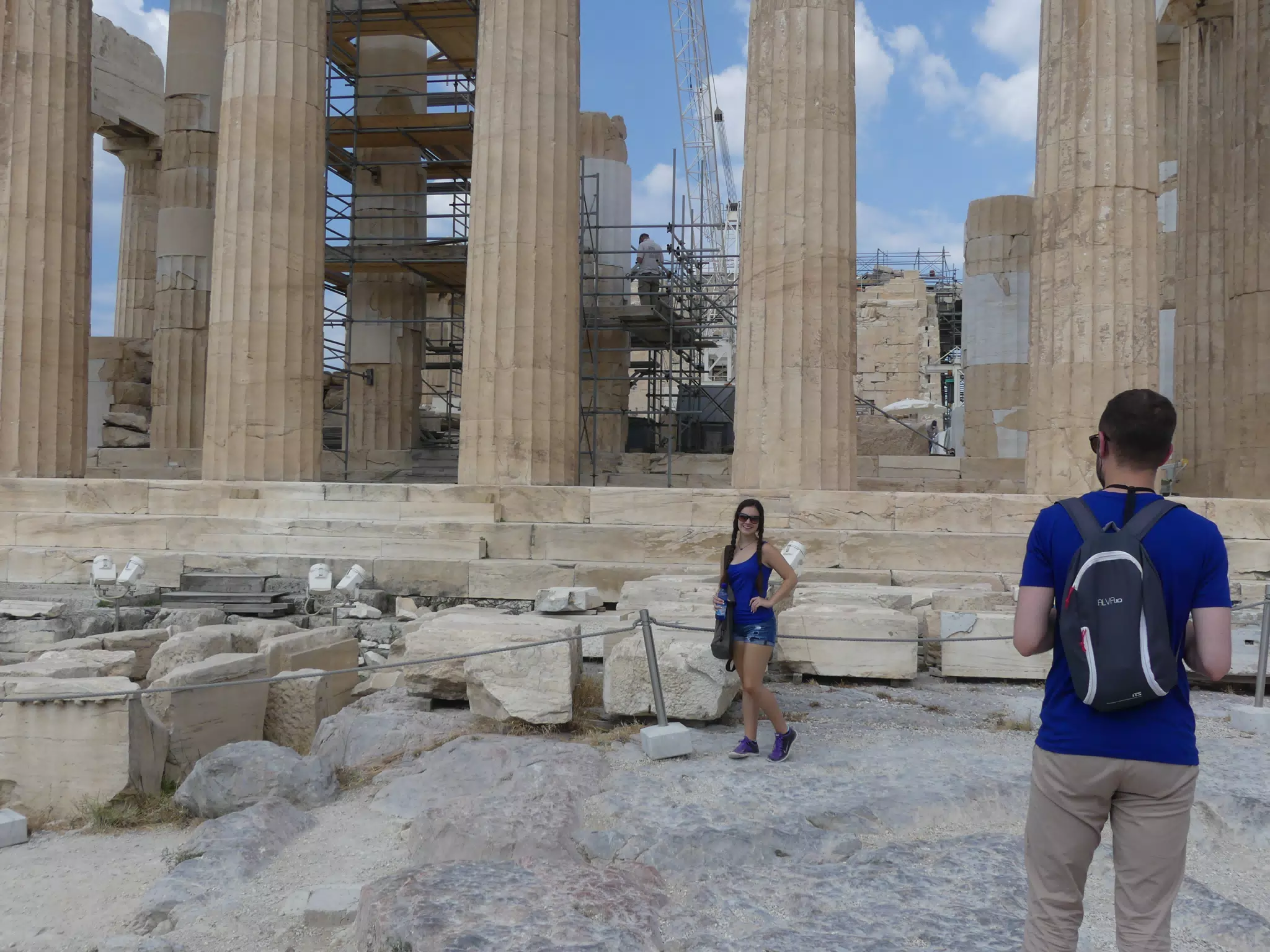 Girl at the Parthenon