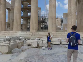 Girl at the Parthenon