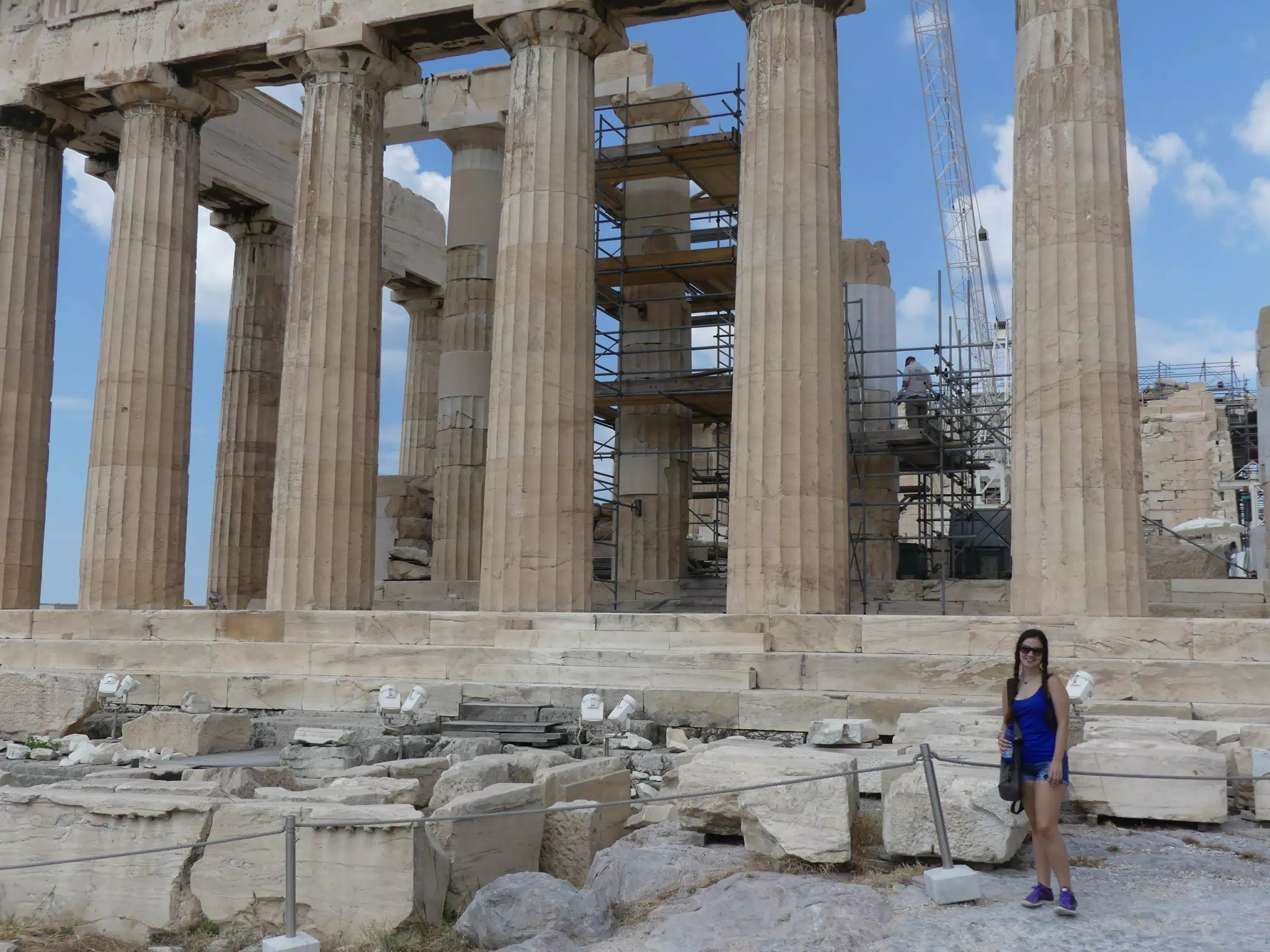 Emily at the Parthenon