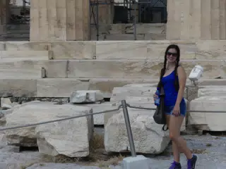 Teen GIrl at the Parthenon on the Acropolis