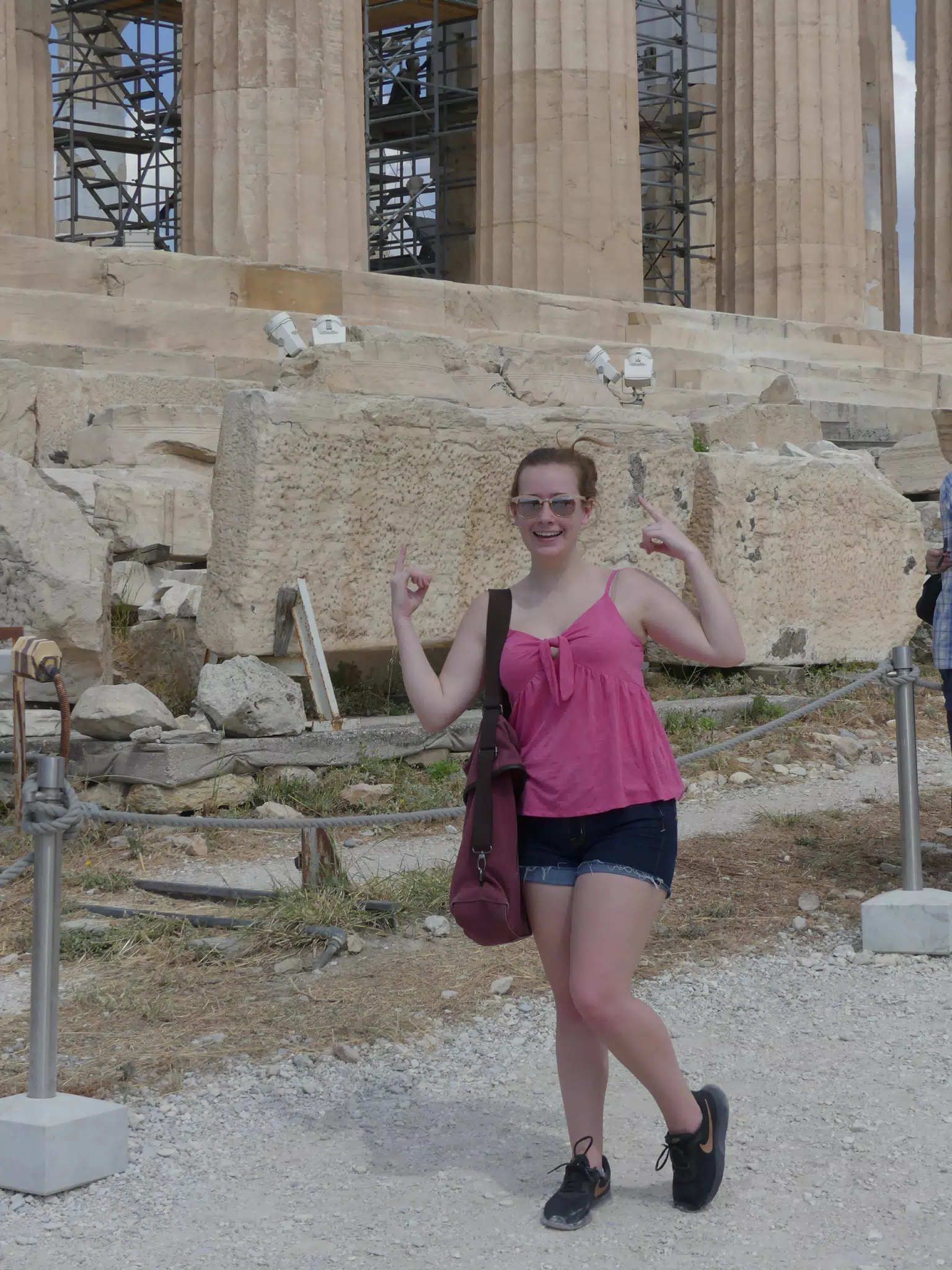 Madeline at the Parthenon