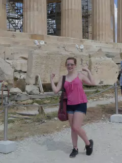 Madeline at the Parthenon