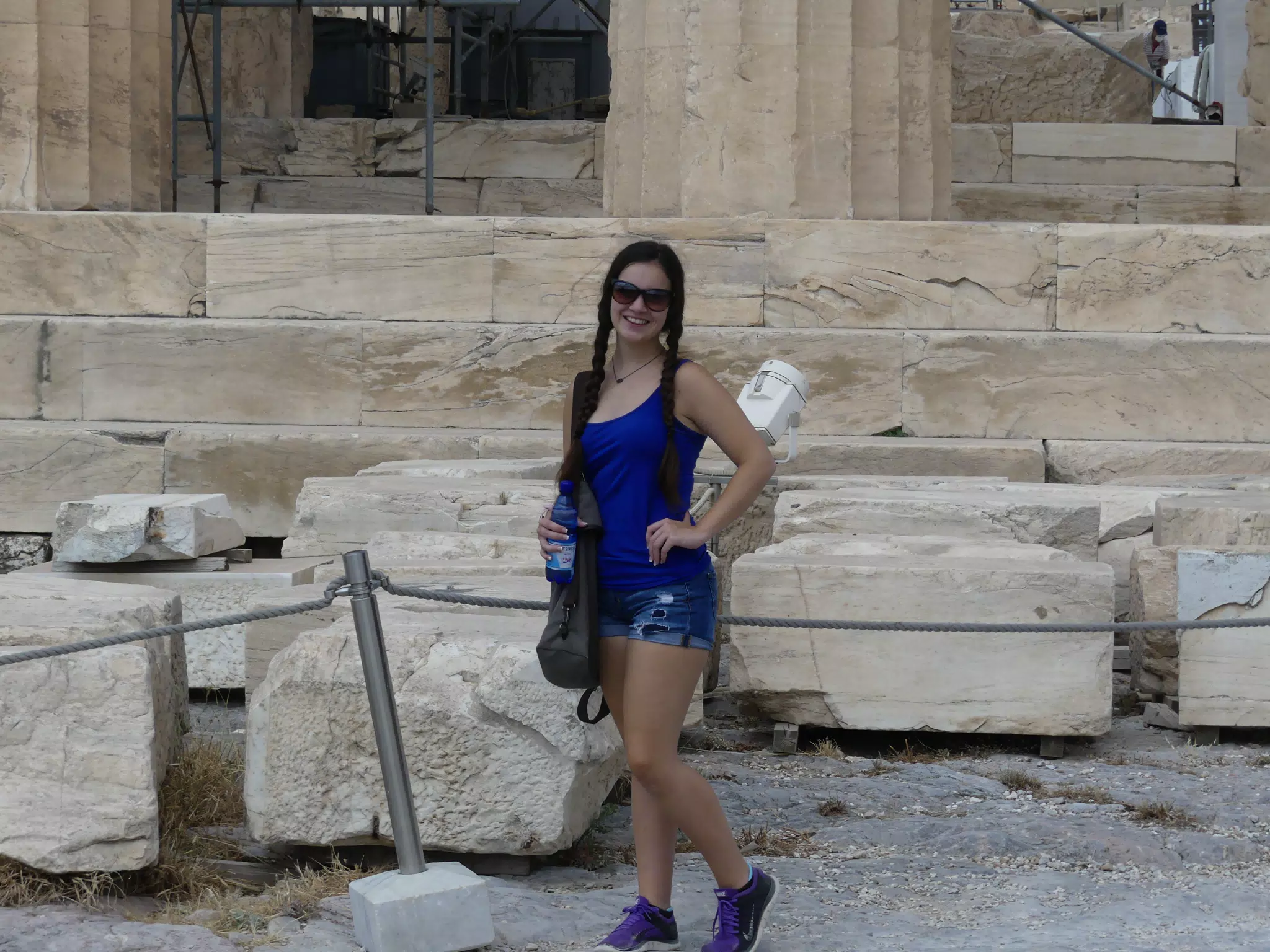 Emily at the Parthenon