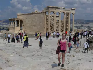 Madeline at the Acropolis