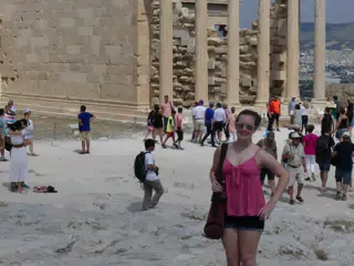 Madeline at the Acropolis