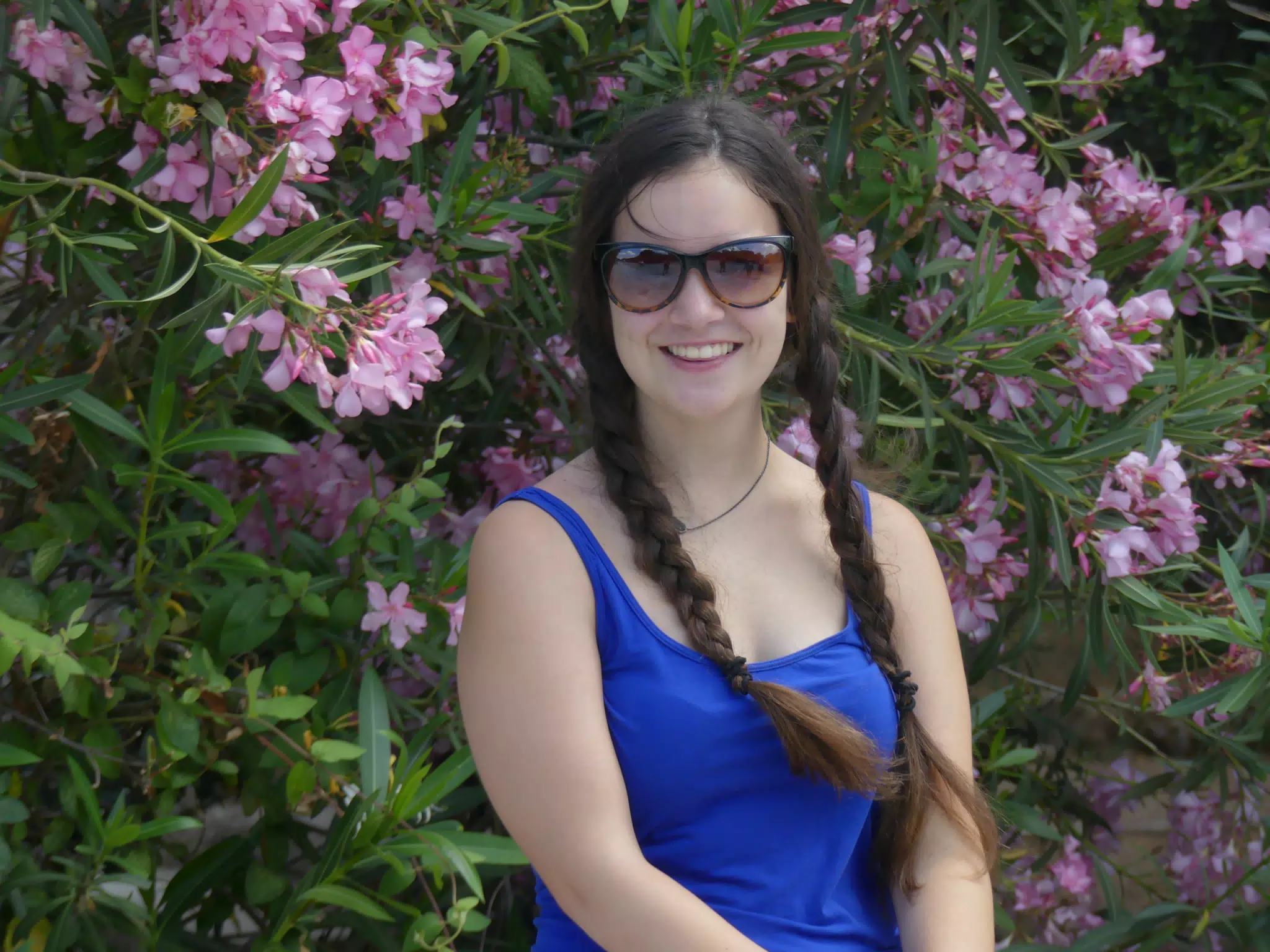Emily with Flowers