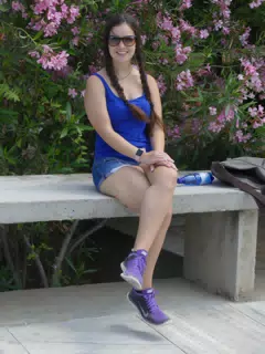 Emily on Bench in Athens