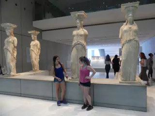 Girls in the New Acropolis Museum