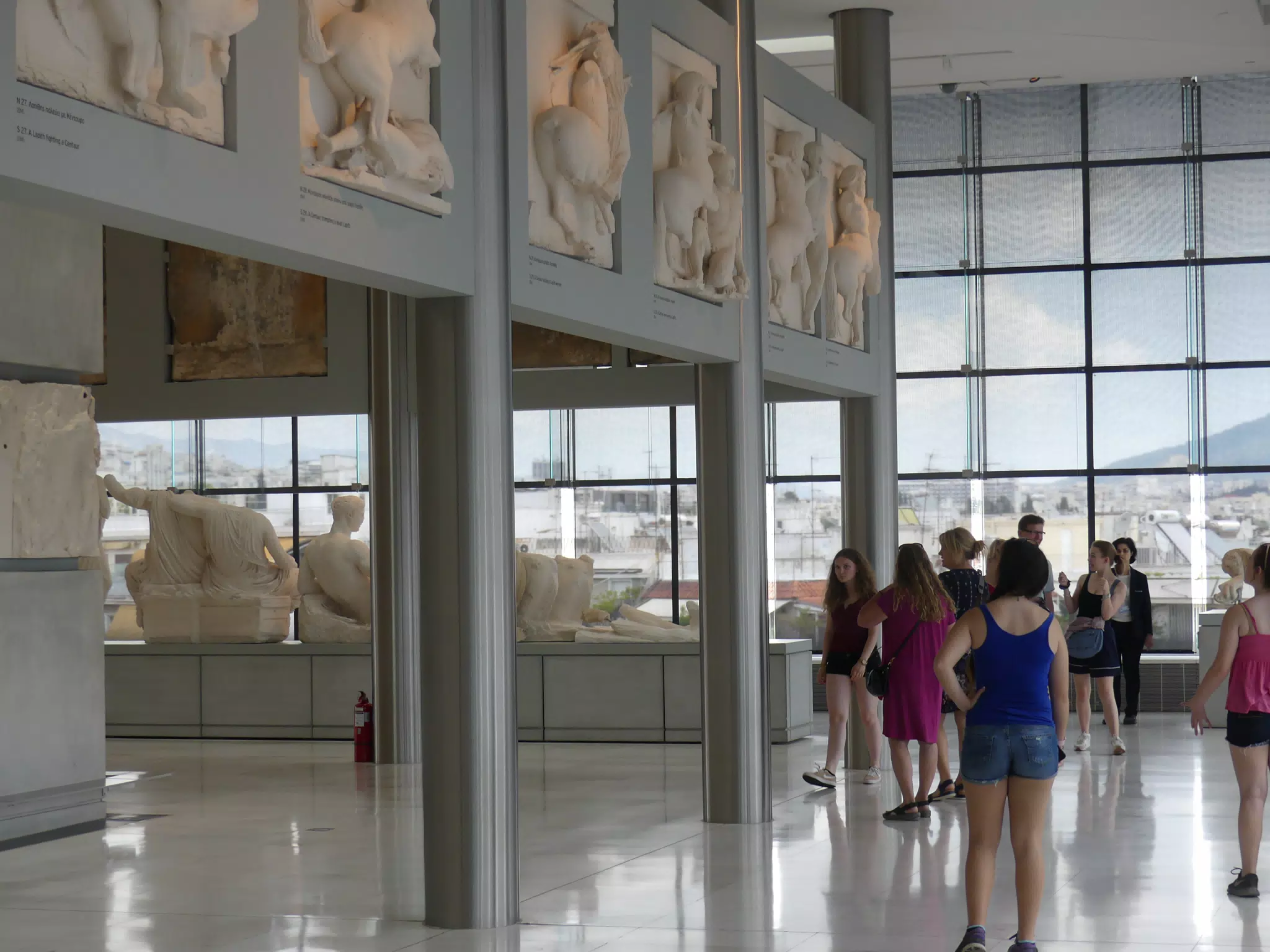 Girls Looking at Museum Exhibits