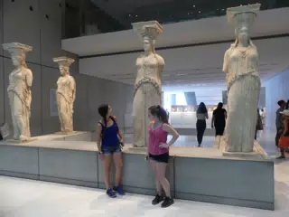 Girls in the New Acropolis Museum