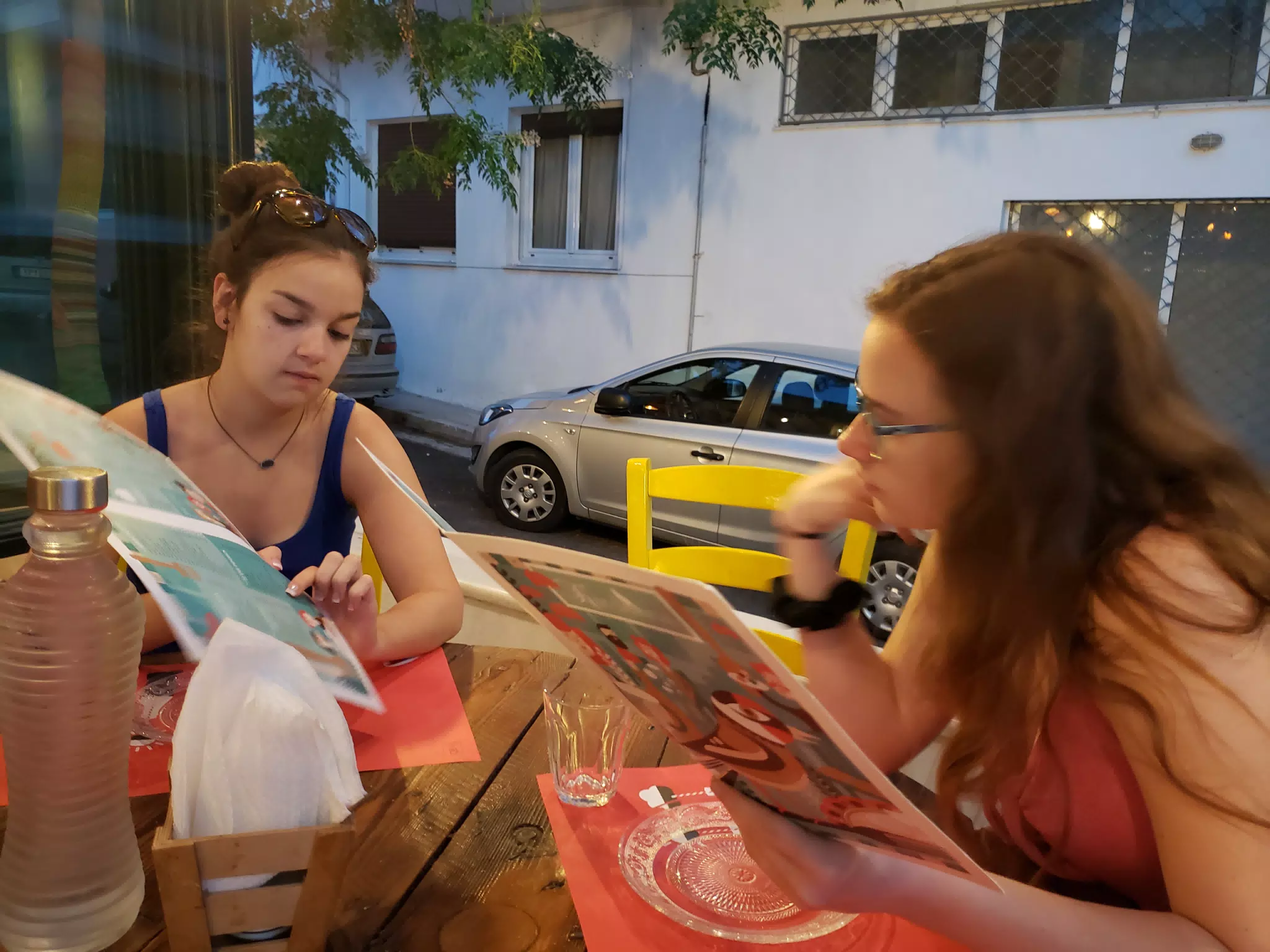 Emily and Madeline at Karderina in Athens