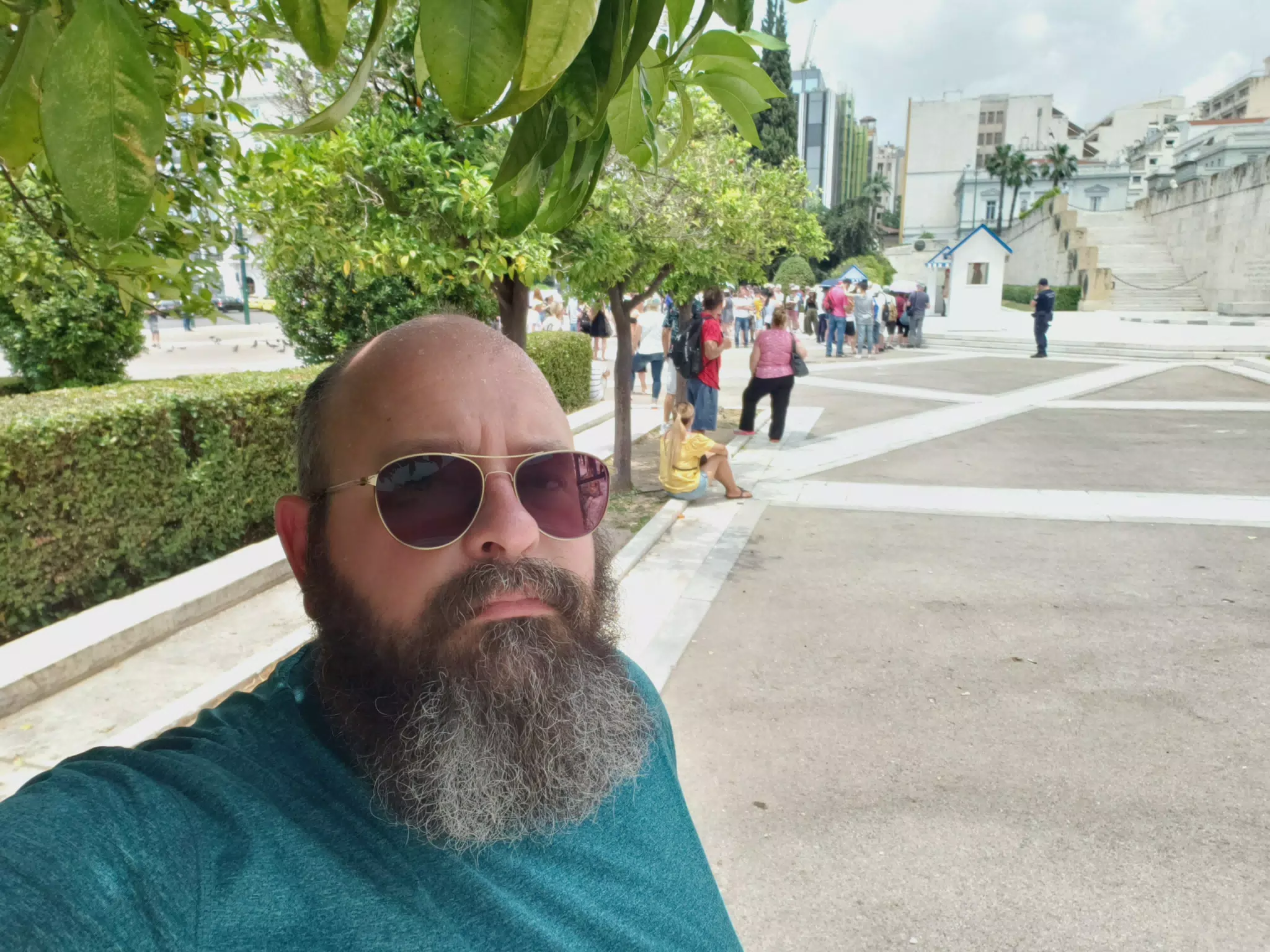 Scott at the Changing of the Guard in Athens