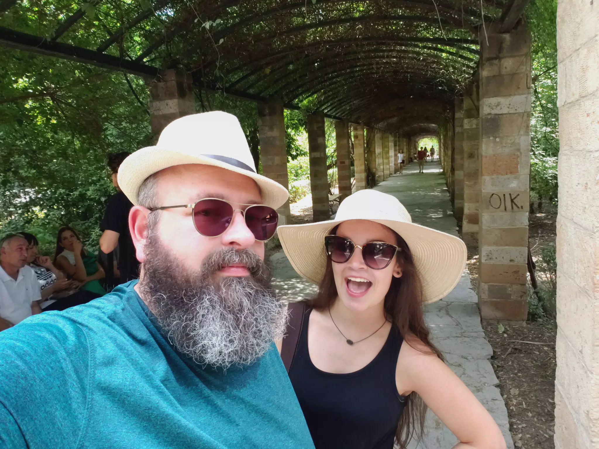 Scott and Emily in Park in Athens