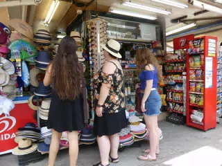Girls Hat Shopping in Athens