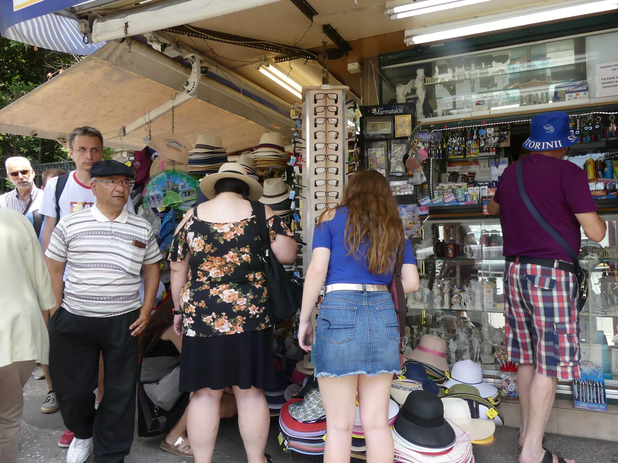 Girls Hat Shopping in Athens