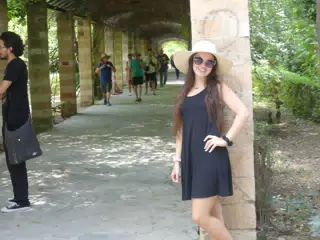 Emily at the National Gardens in Athens