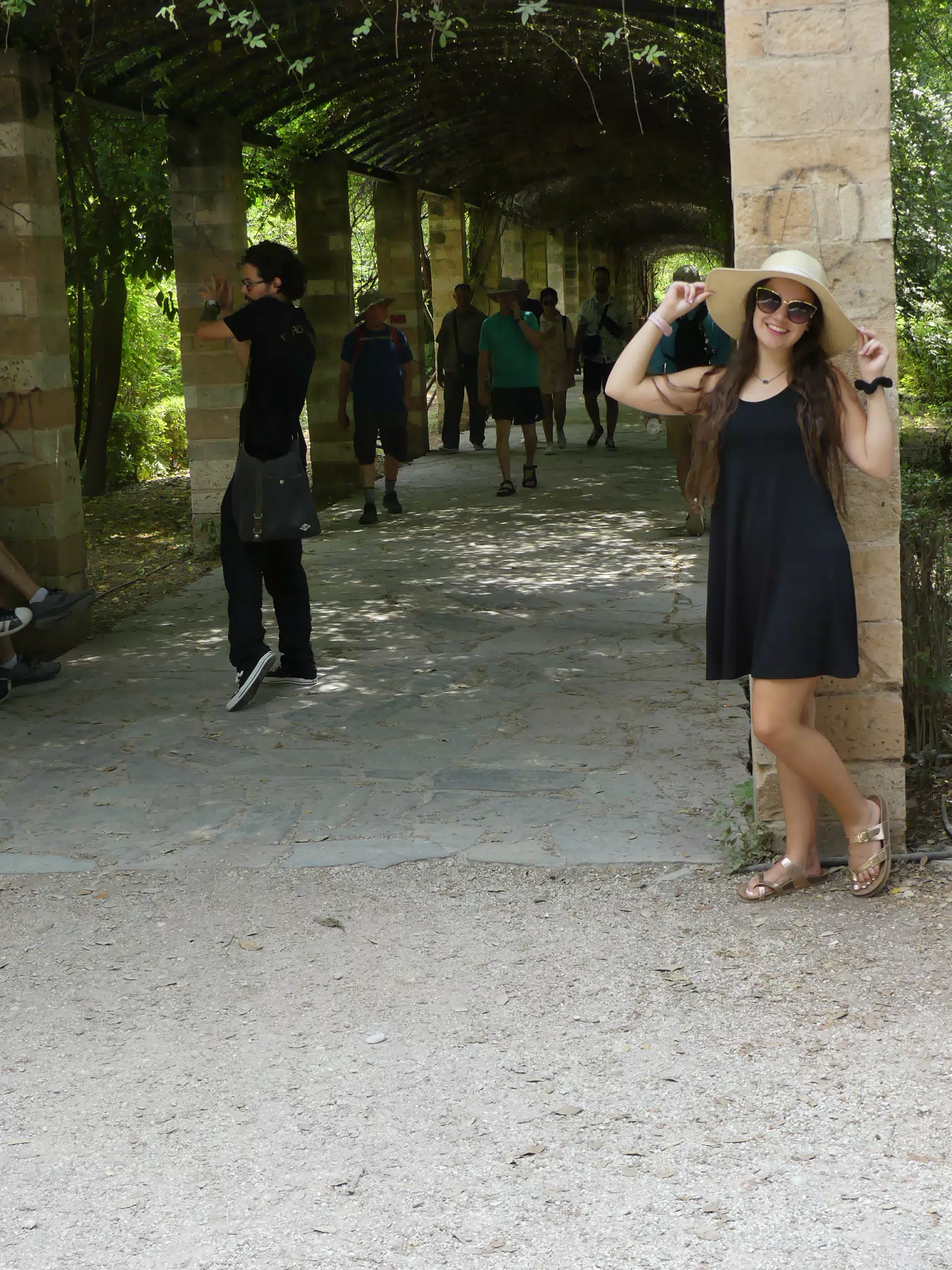 Emily in National Garden in Athens