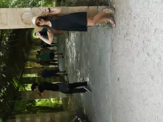 Emily in National Garden in Athens