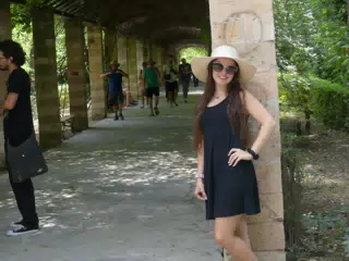 Girl in the National Gardens in Athens