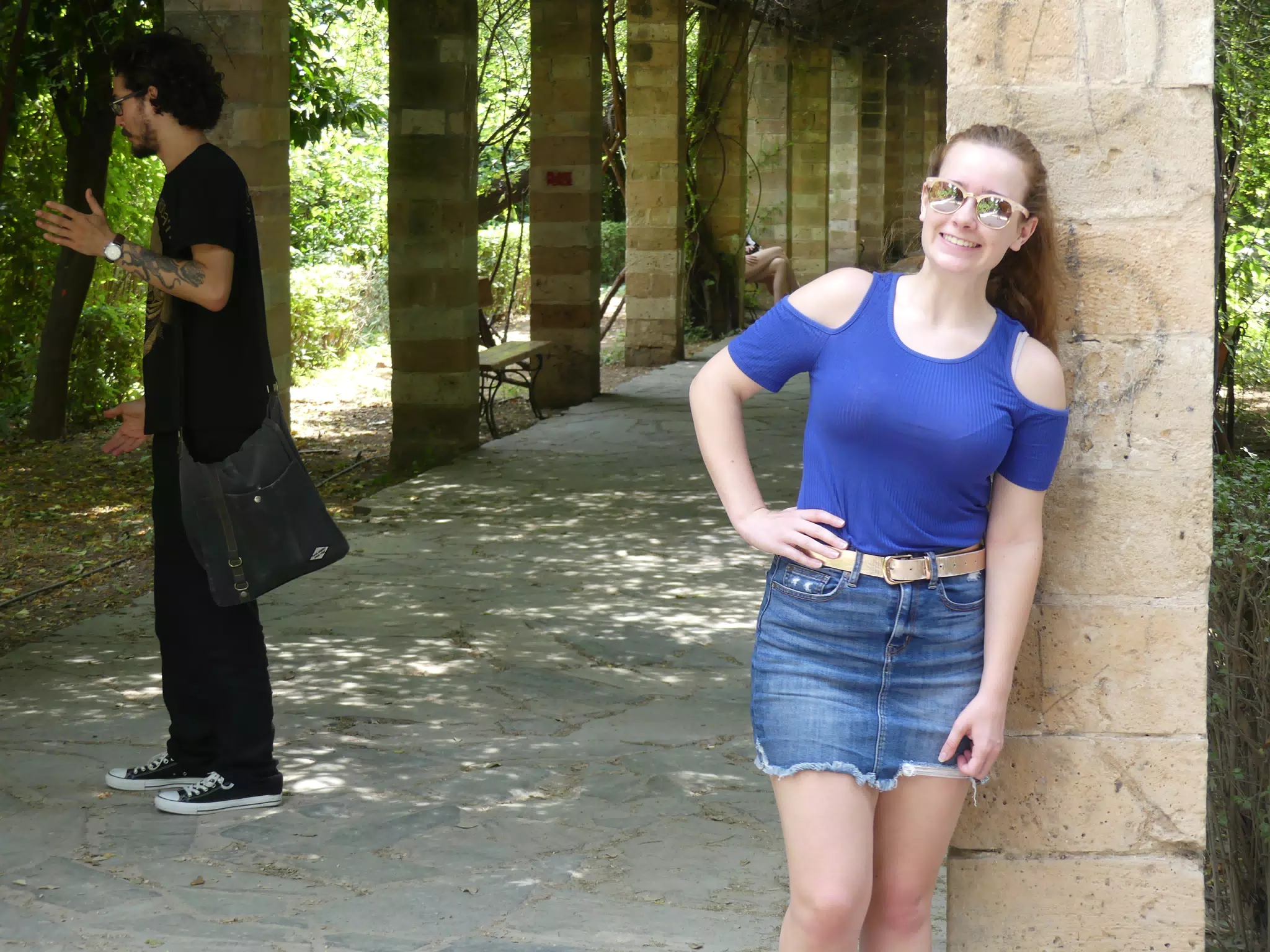 Madeline in National Garden in Athens