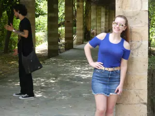 Madeline in National Garden in Athens