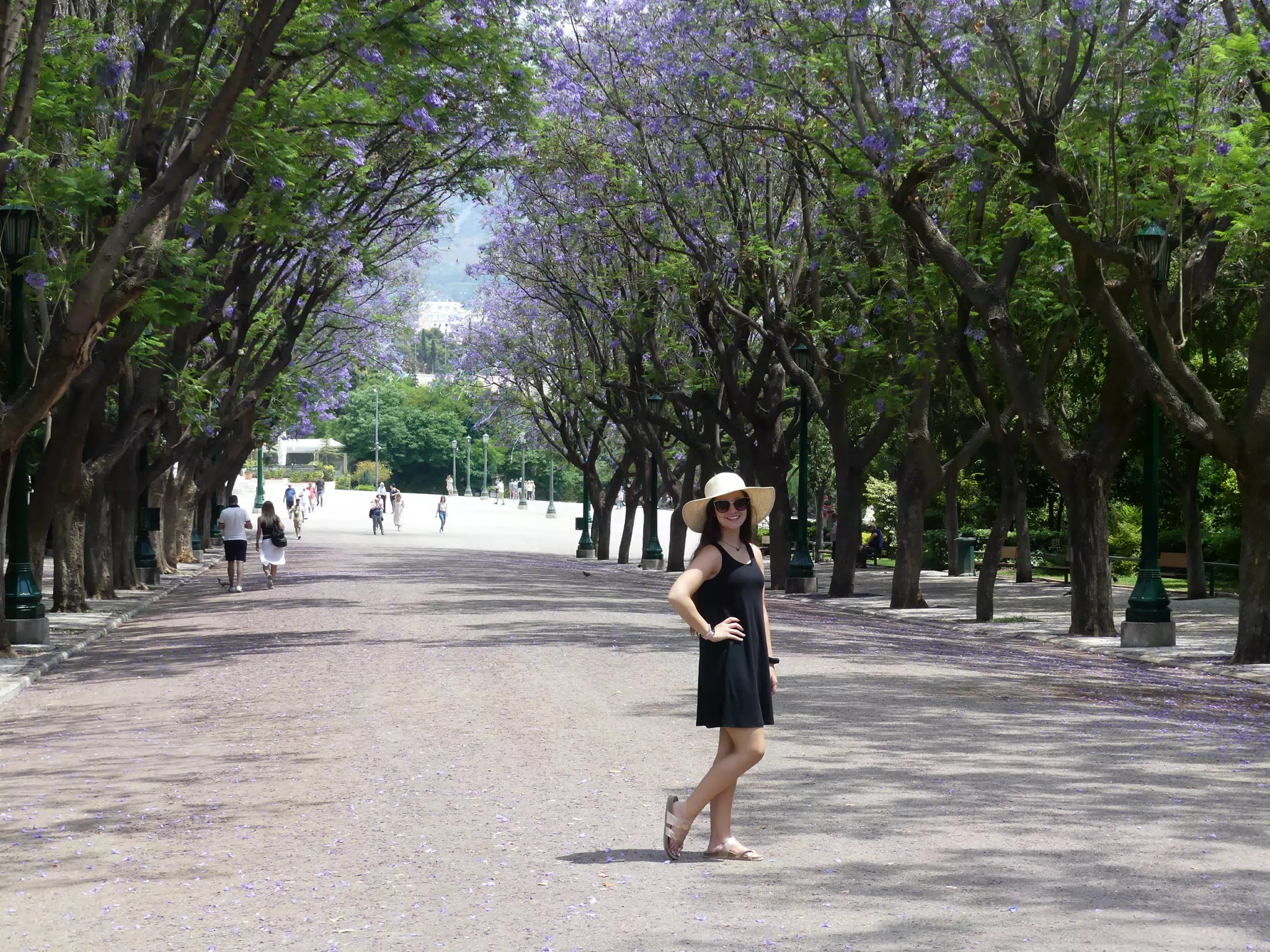 Emily in Dress in National Garden, Athens