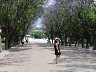 Girl in National Garden in Athens