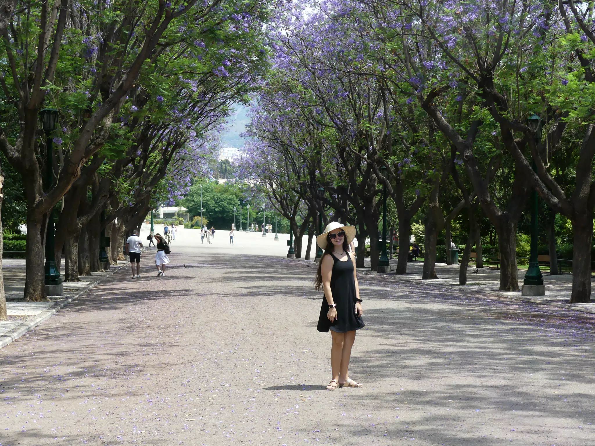 Emily in National Garden in Athens