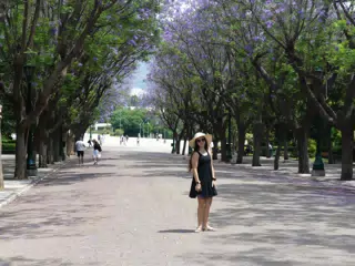 Emily in National Garden in Athens