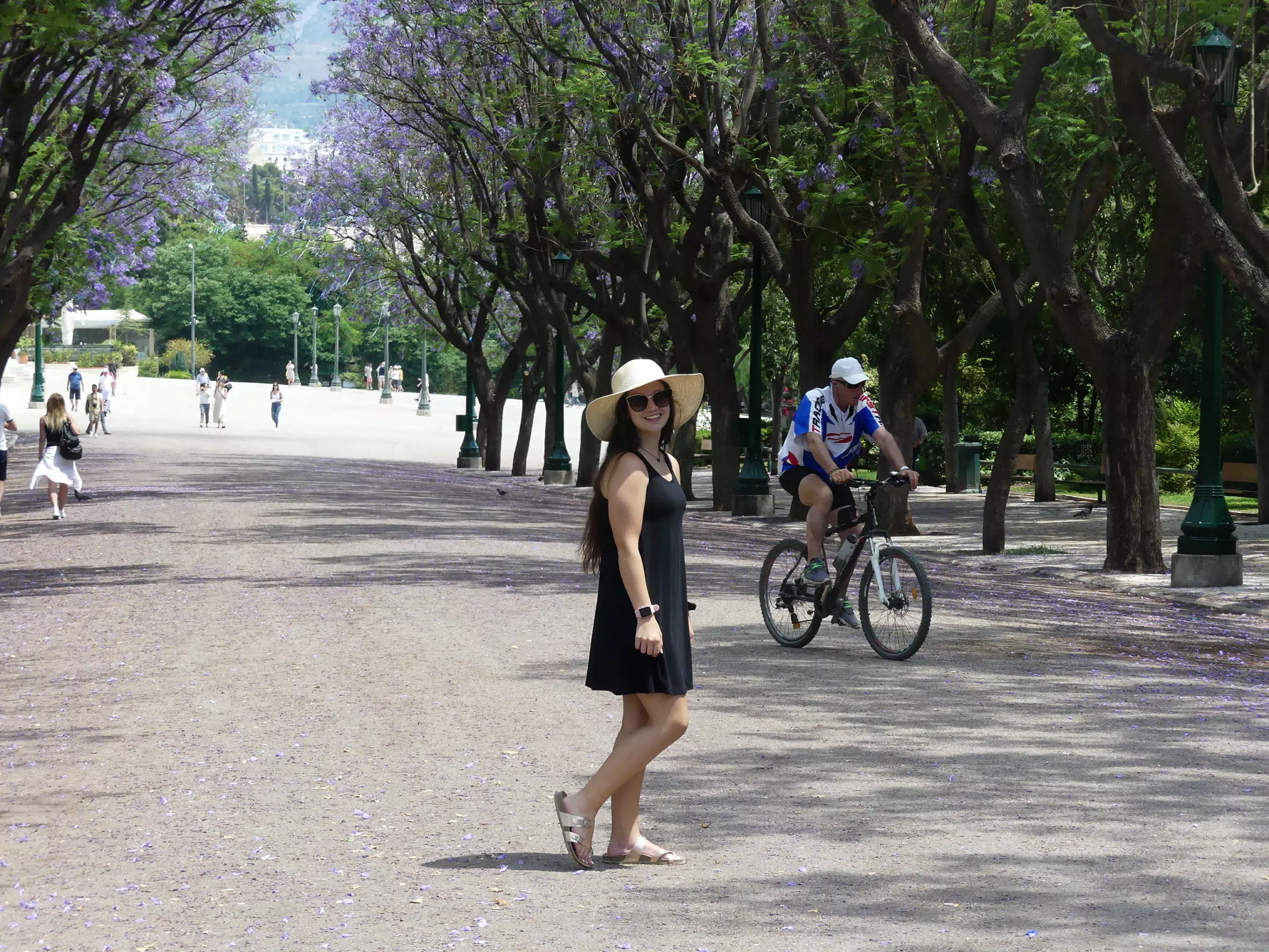 Girl in Black Dress in National Garden