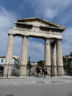 Emily and Dominica in Ruins in Athens