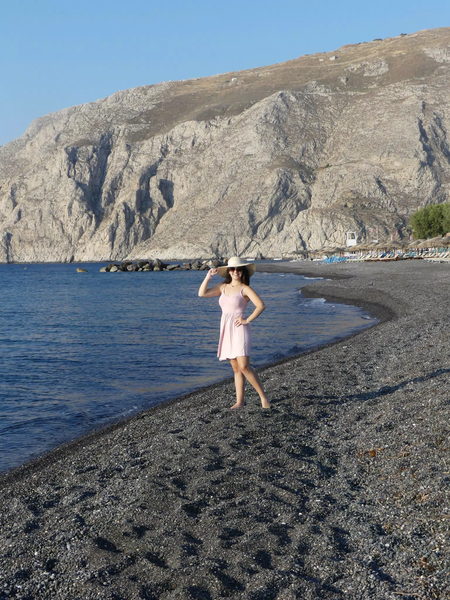 Emily on the Beach at Kamari