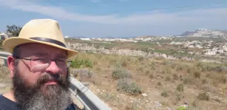 Scott on Santorini