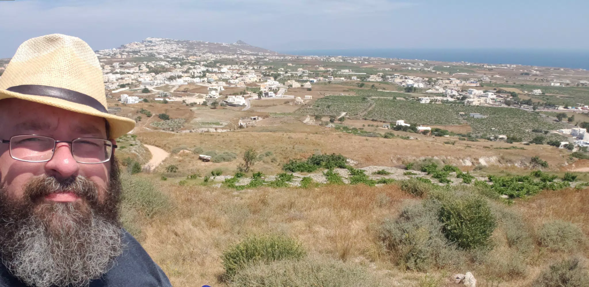 Hiking Across Santorini Alone