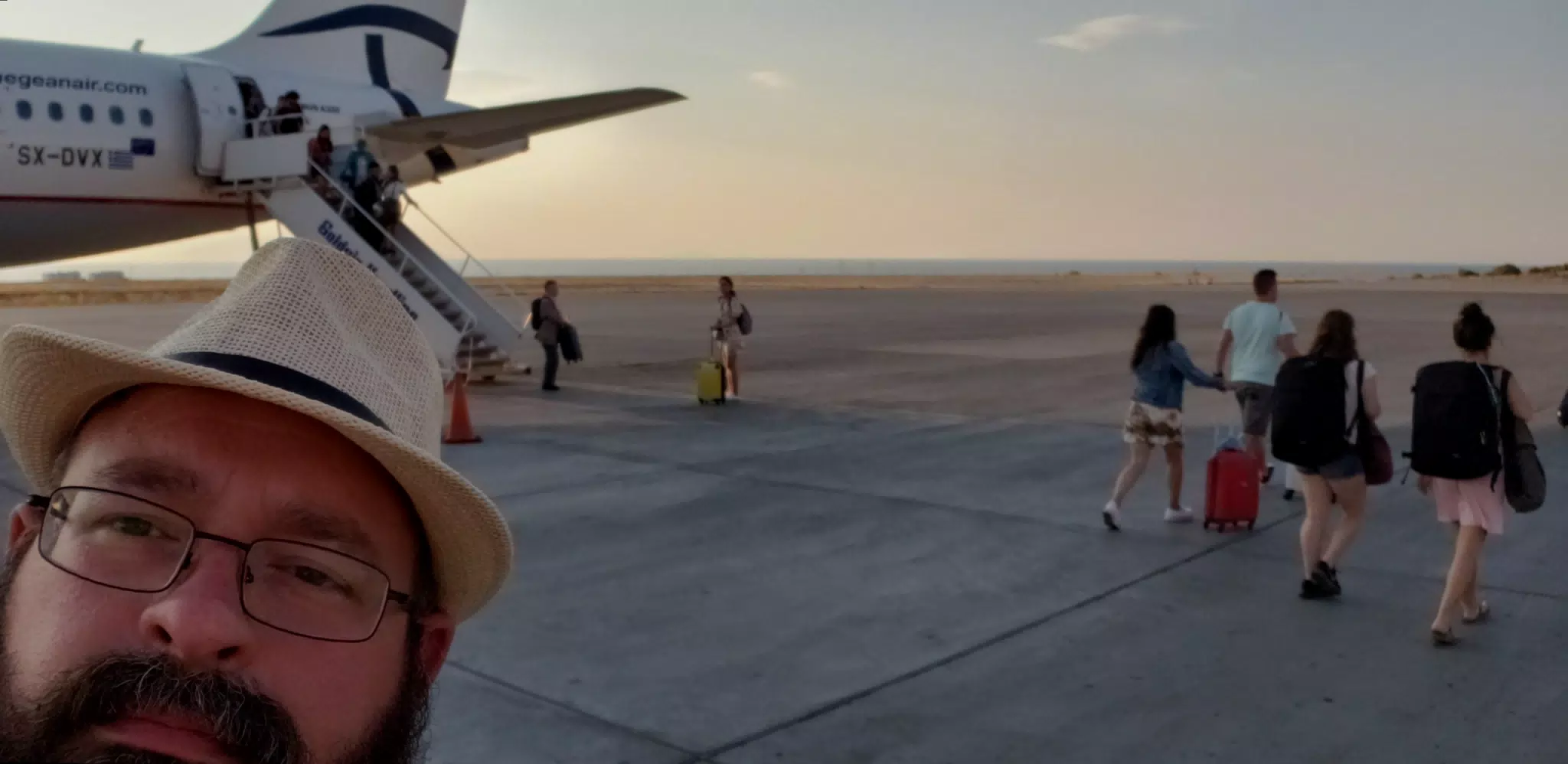 Arriving on Santorini