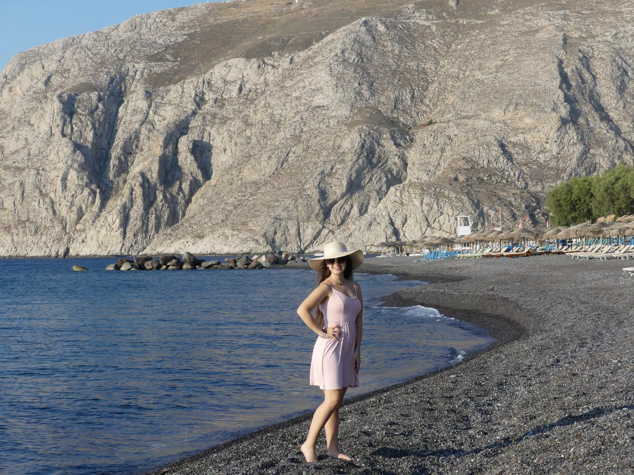 Girl on Beach at Kamari