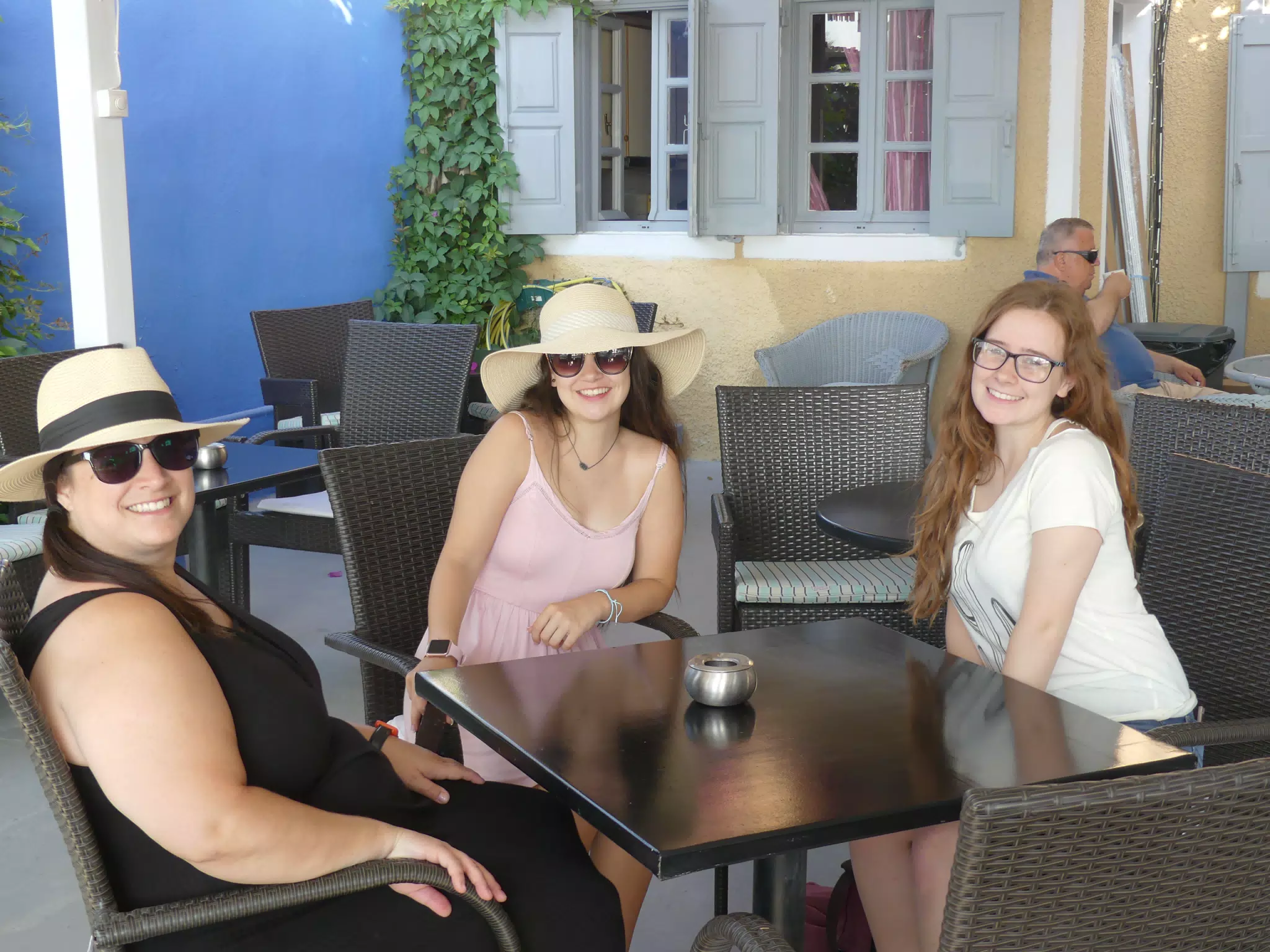 Girls Waiting for Breakfast in Kamari