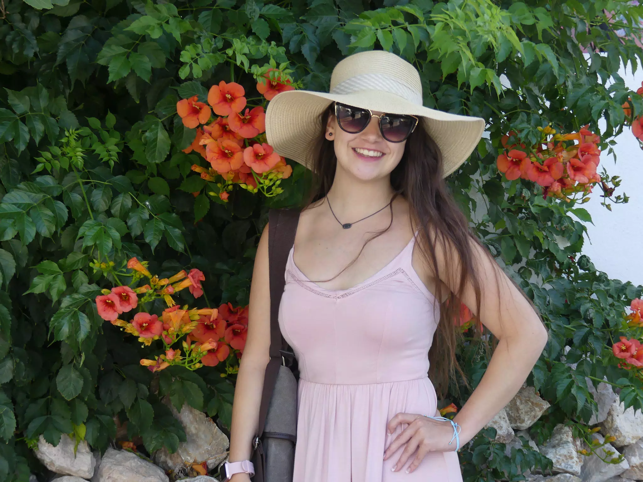 Girl by Flowers