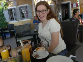 Madeline with Breakfast in Kamari Santorini