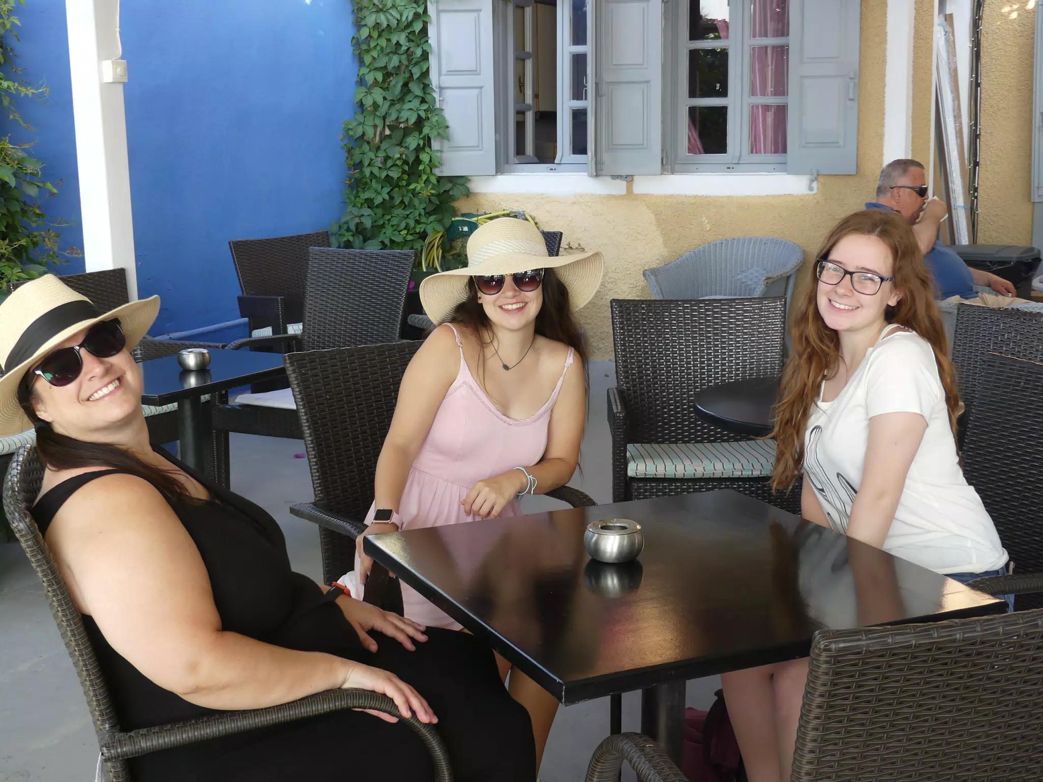 Girls Waiting for Breakfast in Kamari