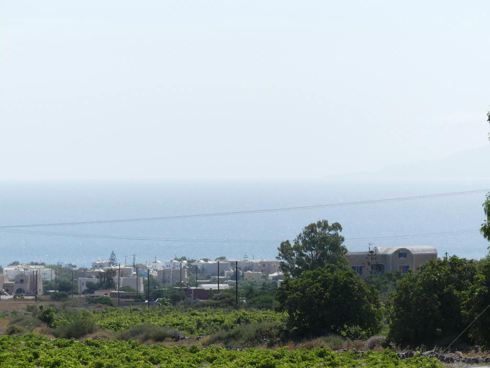 Village of Kamari on Santorini