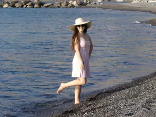 Pretty Girl on Greek Beach