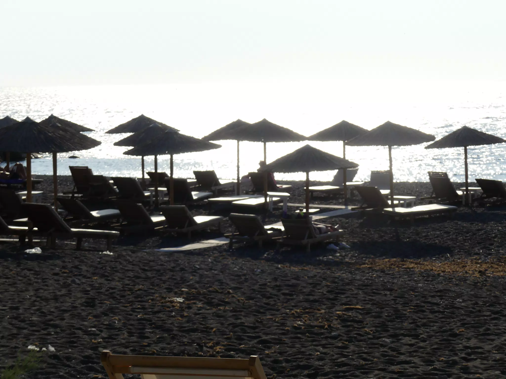 Kamari Beach on Santorini