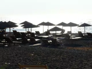 Kamari Beach on Santorini